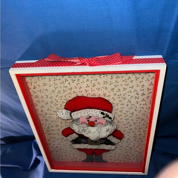 Framed Hand Painted Santa on Glass - Picture 5 of 5